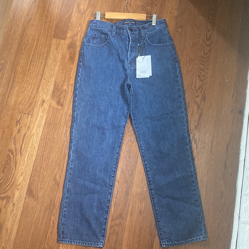 J brand for theory high rise crop straight jeans